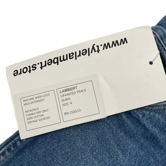 Tyler Lambert | High Rise Medium Wash Cropped Distressed Hem Jeans - Picture 6 of 9